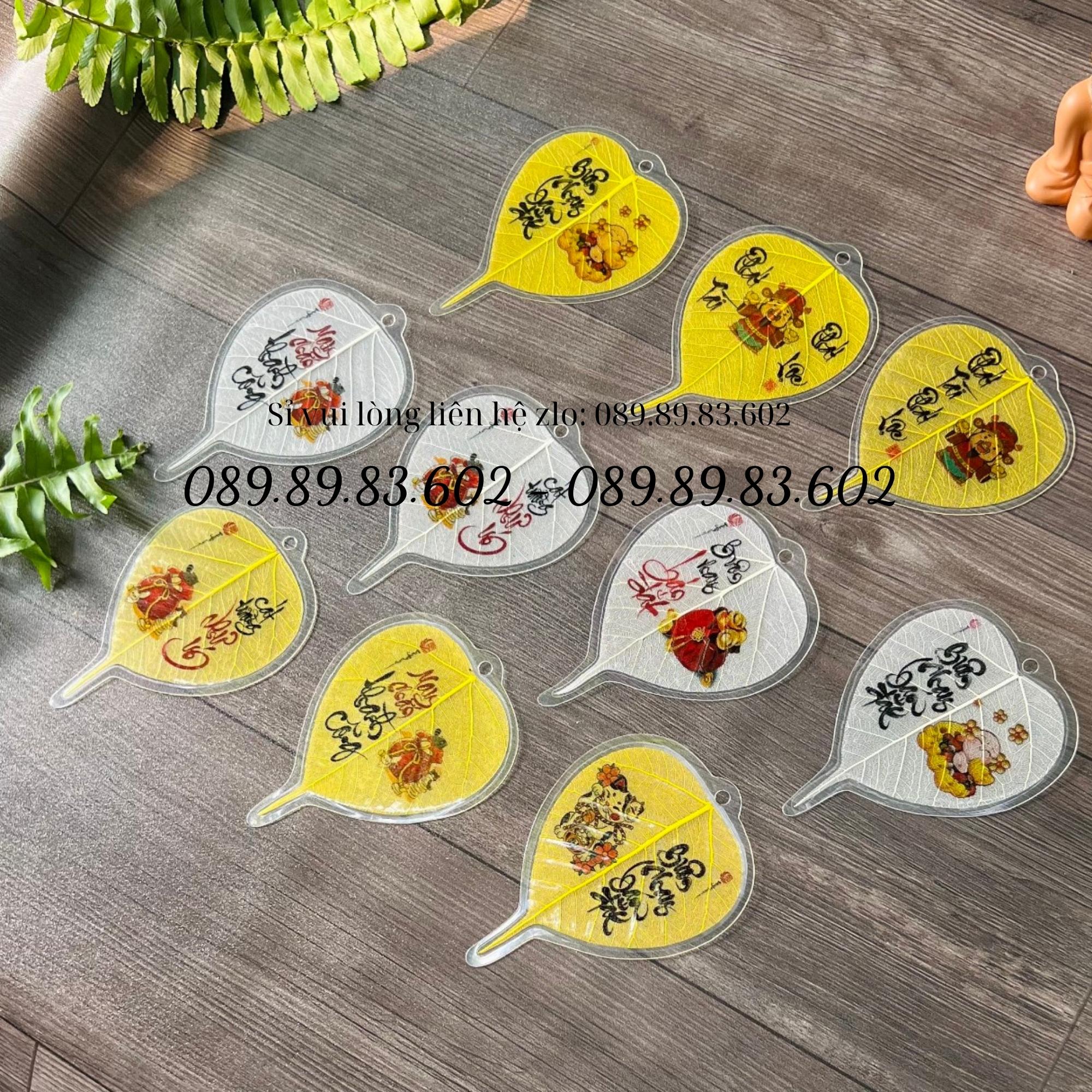 Lá Bồ Đề Thư Pháp chữ Vạn Sự Bình An (Cầu Bình An – Tài Lộc – May mắn, Ốp điện thoại, Hàng loại 1)_HCM