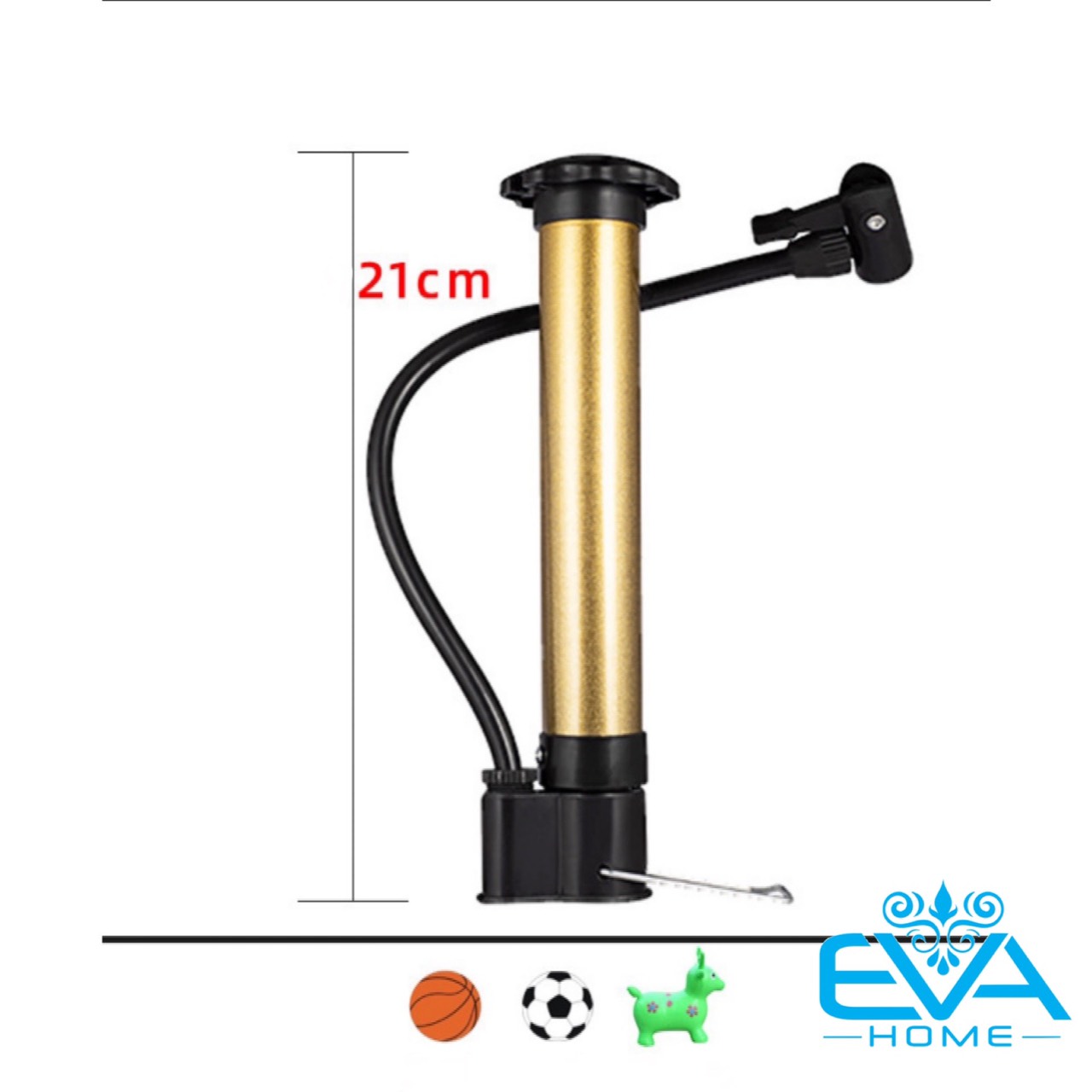 Bơm Tay Mini Cho Xe Đạp Xe Máy Loại Ống Thép Tỉnh Điện/Ống Bơm Mini Bơm Banh Bơm Bóng Tiện Lợi M863