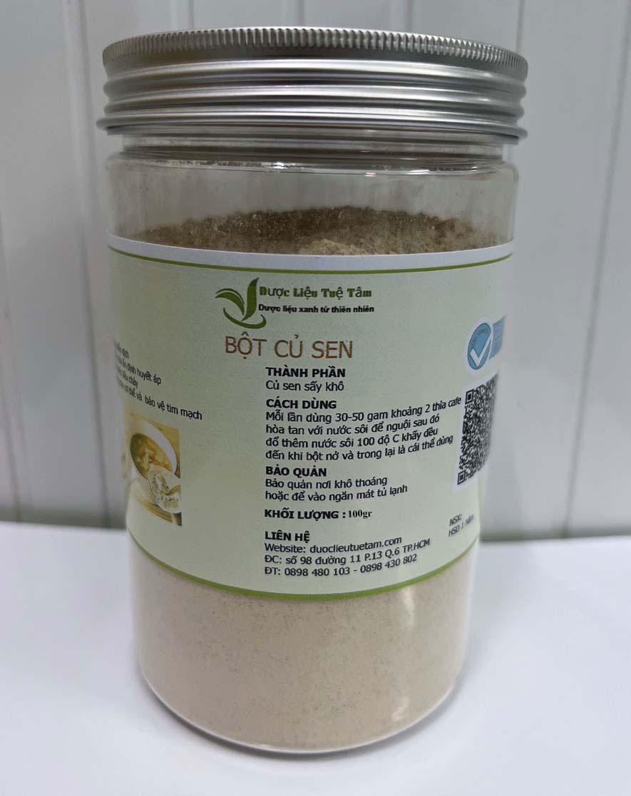 Bột củ sen nguyên chất 100% - bột sấy lạnh cao cấp hàng công ty - hủ100gr
