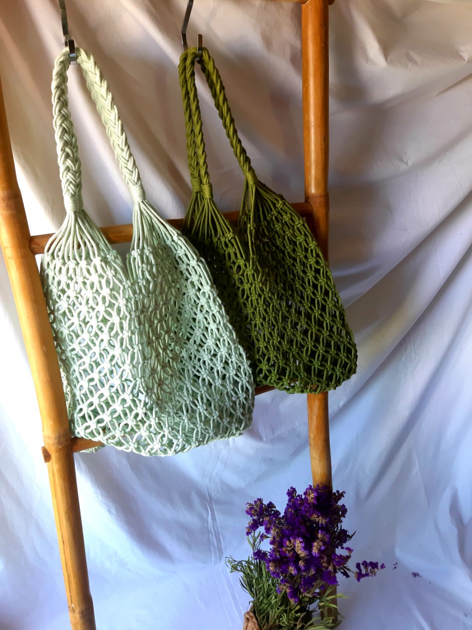 Hai túi lưới đi biển/ Macrame - Giá rẻ bất ngờ - Nhiều màu/ Không được lựa chọn màu