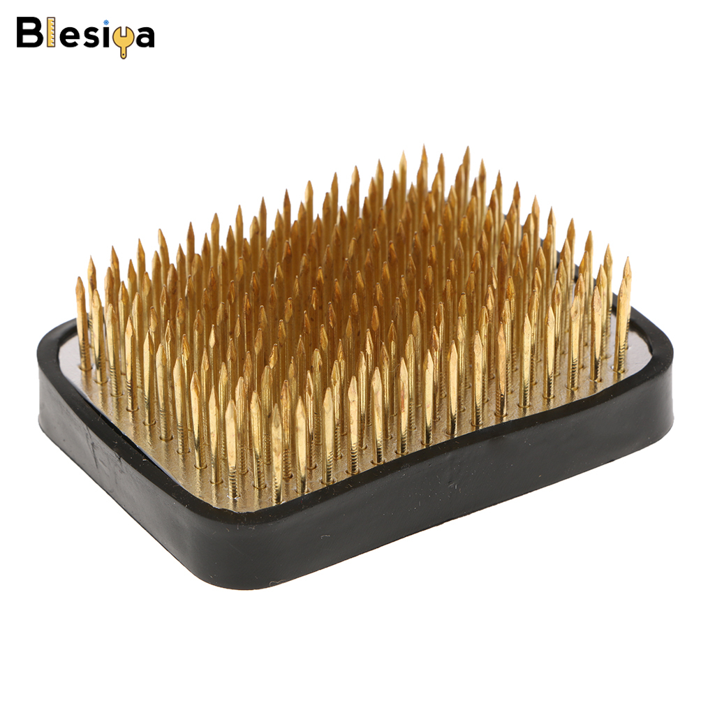Blesiya Anti-rust Flower Frog Japanese Flower Arranging Fixed Tool with Rubber Base