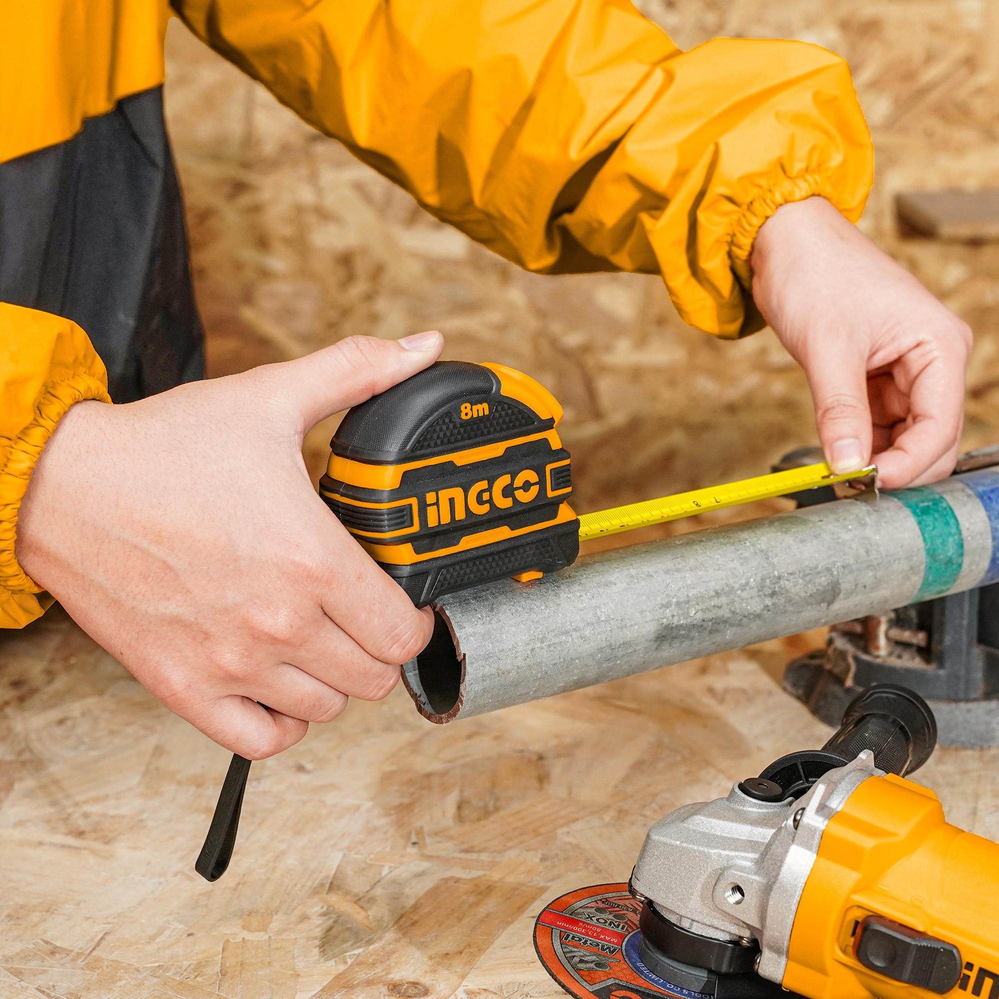 Thước đo tự hãm dài 5M HSMT08525 | 8M HSMT08825 bản rộng 25mm hệ đo lường Inch/Cm