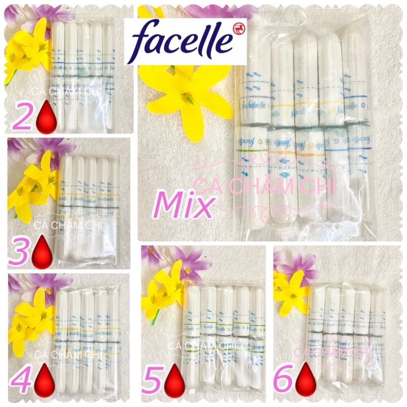 Set 10 chiếc tampons Facelle đủ size date 2026 hàng Đức