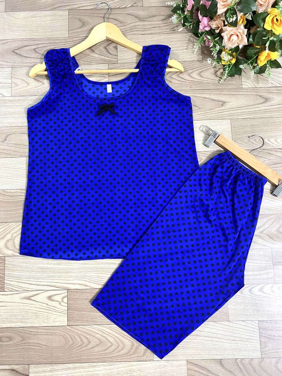 COMBO 4BỘ ĐỒ LỬNG CHẤM BI SÁT NÁCH. FREE SIZE 60KG