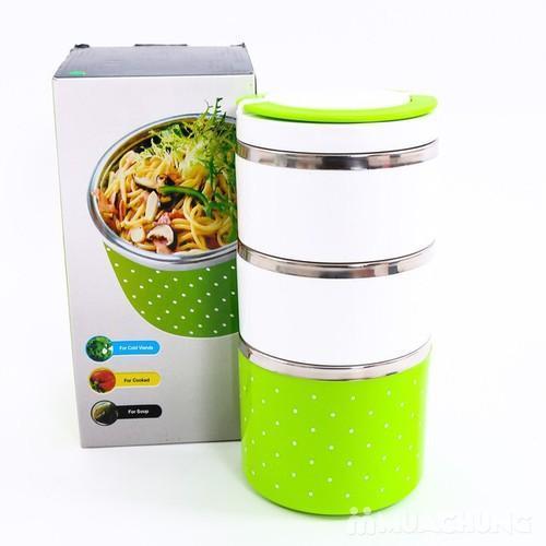 Hộp cơm giữ nhiệt lõi Inox 3 ngăn