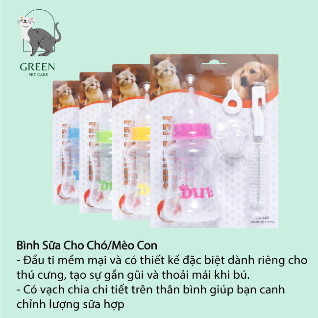 Bình ti sữa cho chó/mèo con đủ size