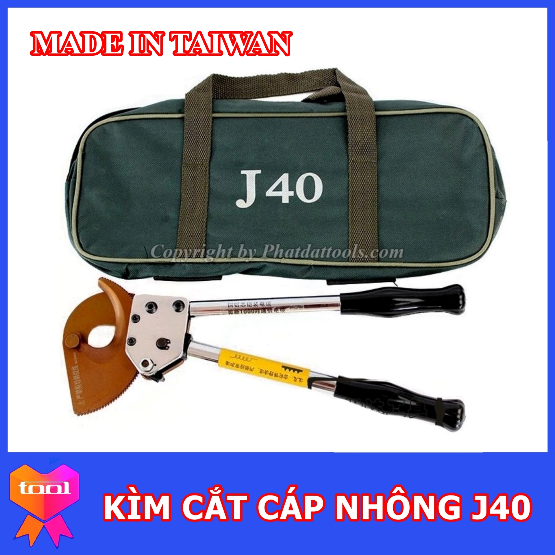 Kìm cắt cáp nhông J40 - Kéo cắt cáp nhông J40 - Hàng nội địa Cao Cấp - Bao khỏe, bao bền