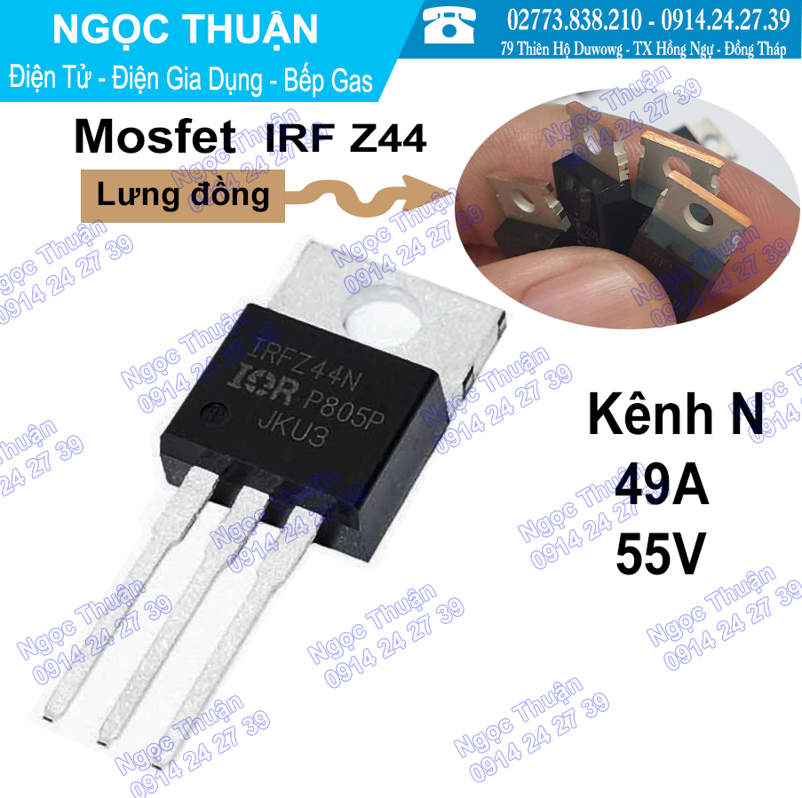 Mosfet irf z44 kênh n 49a 55v