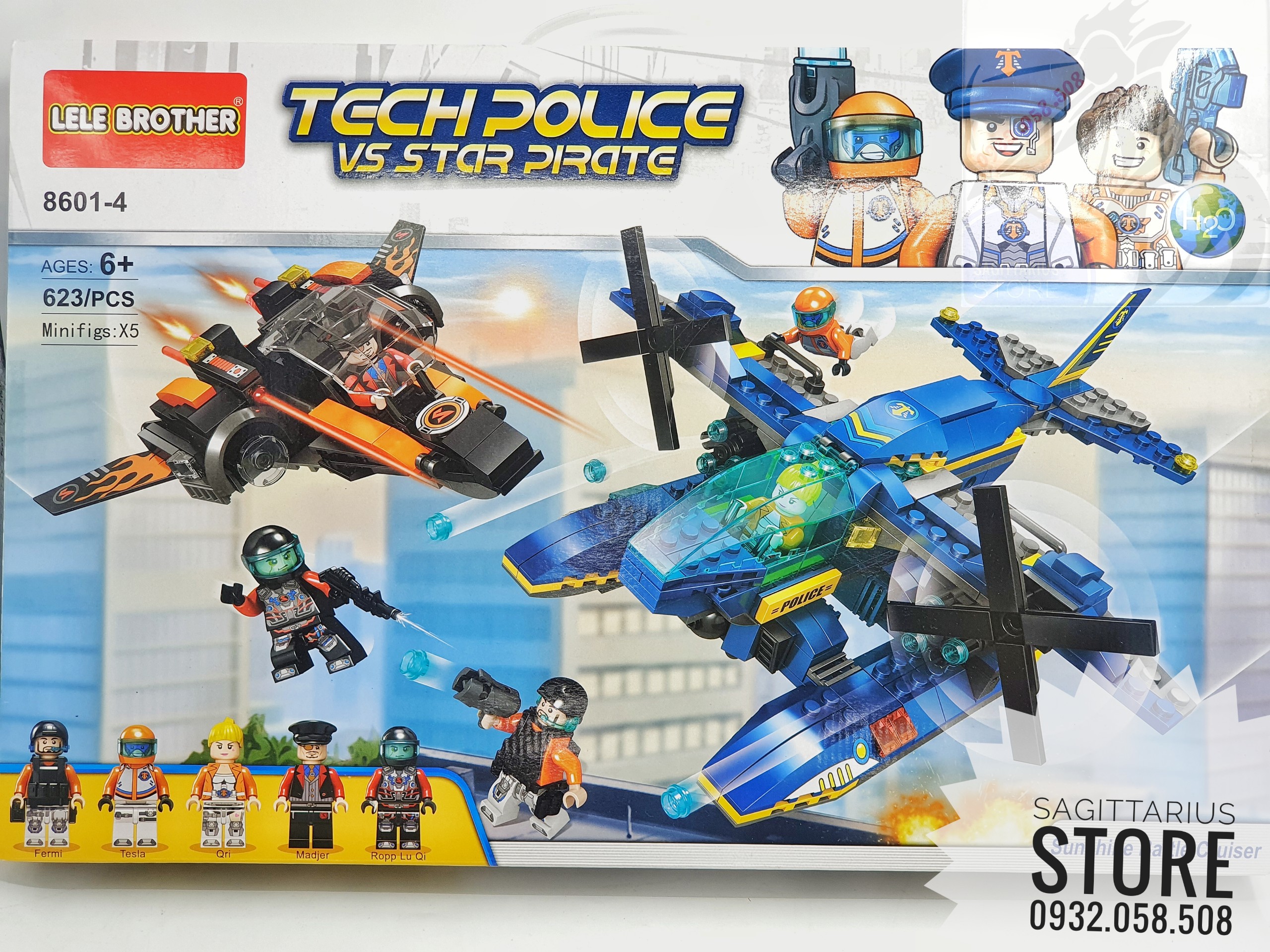 [HCM]Bộ Lego Lele Brother 8601-4 Lắp Ráp Thủy Phi Cơ Cảnh Sát ( 623 Mảnh )