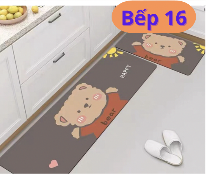 Set of 2 mats kitchen 3D anti-slip as picture