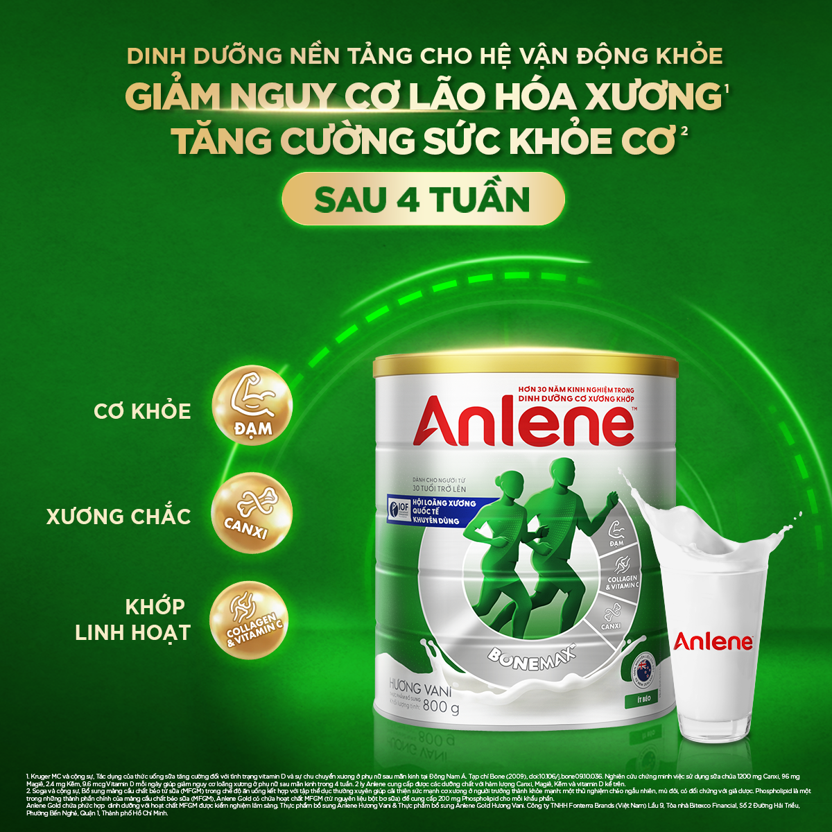 [up to 16% Off up to 175K for Orders from 800K][Freeship 0Vnd Nationwide] Combo of 2 Anlene Vanilla Flavored Powdered Milk 800g