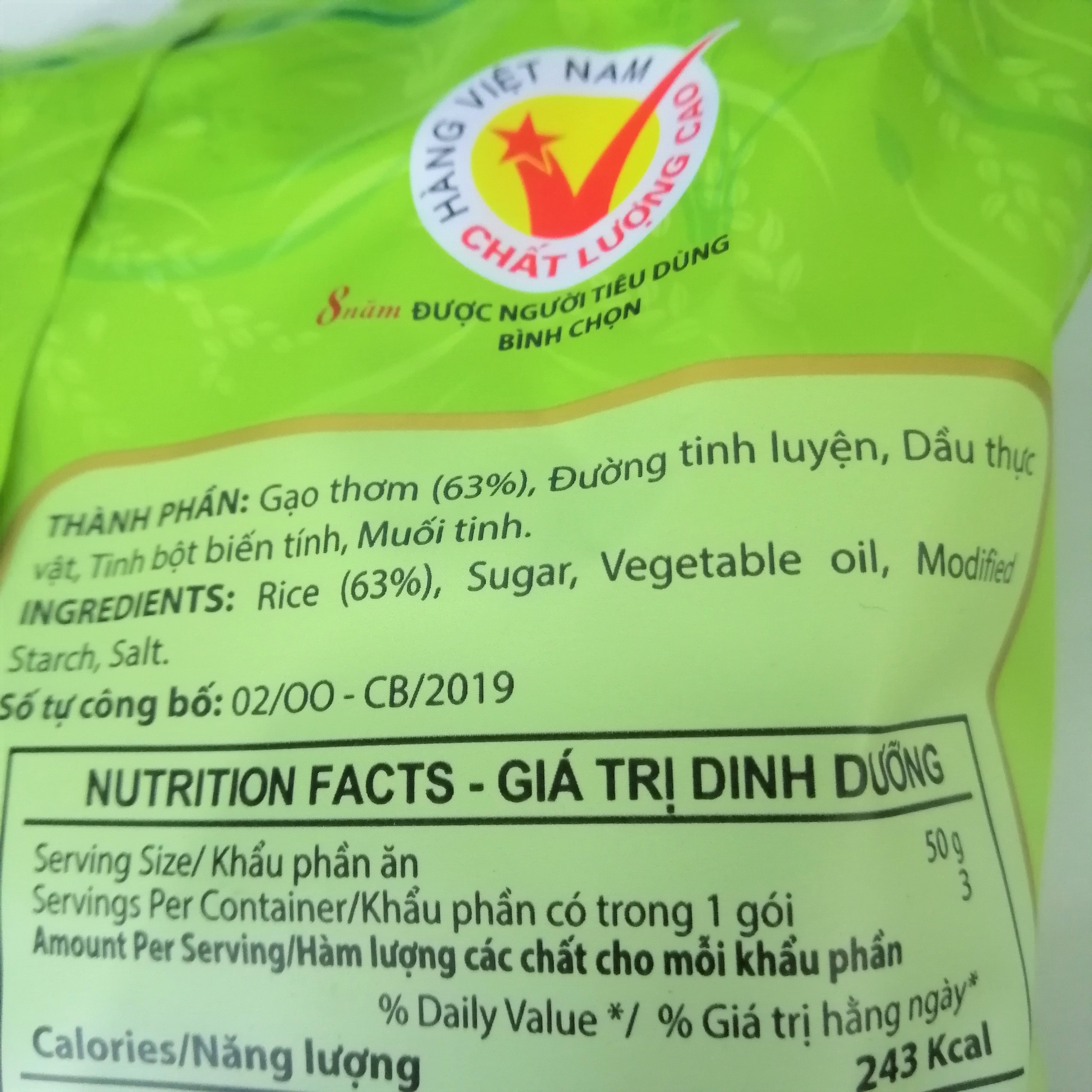 Bánh Gạo One One Vị Ngọt Dịu (Gói 150g) (Giảm 20K ship cho đơn từ 49K)