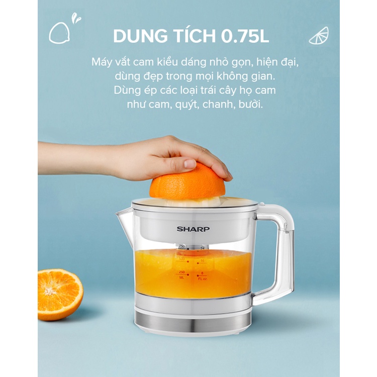 Máy Vắt Cam Sharp EJ-J407-BK/WH - Hàng Chính Hãng