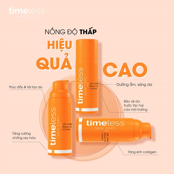 Serum Timeless 10% Vitamin C Sáng Da, Mờ Vết Thâm 15ml