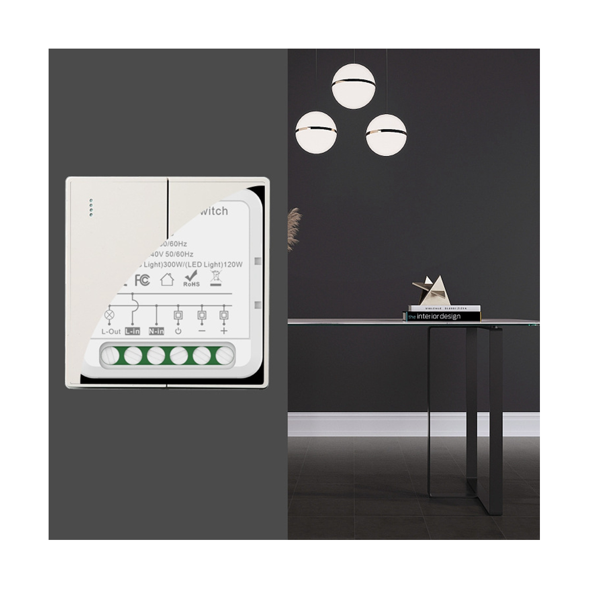 1 Piece Tuya WiFi Smart Dimmers Switch Module Smart Dimmer Switch Supports 2 Way Control Work with for Alexa Google Home