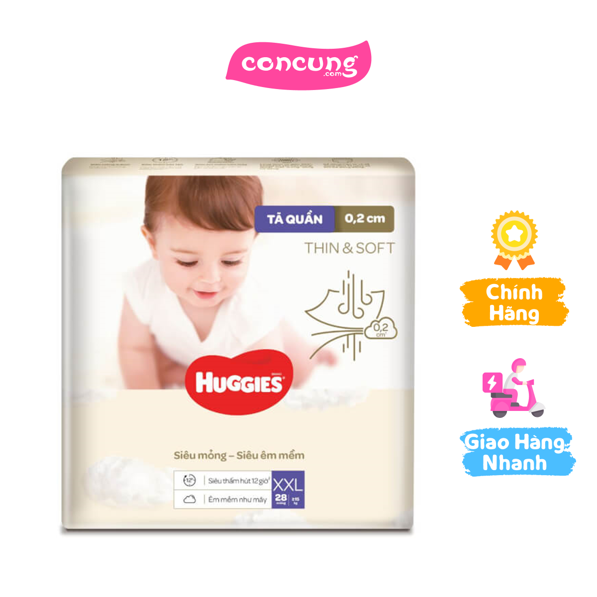 Tã quần Huggies Thin & Soft