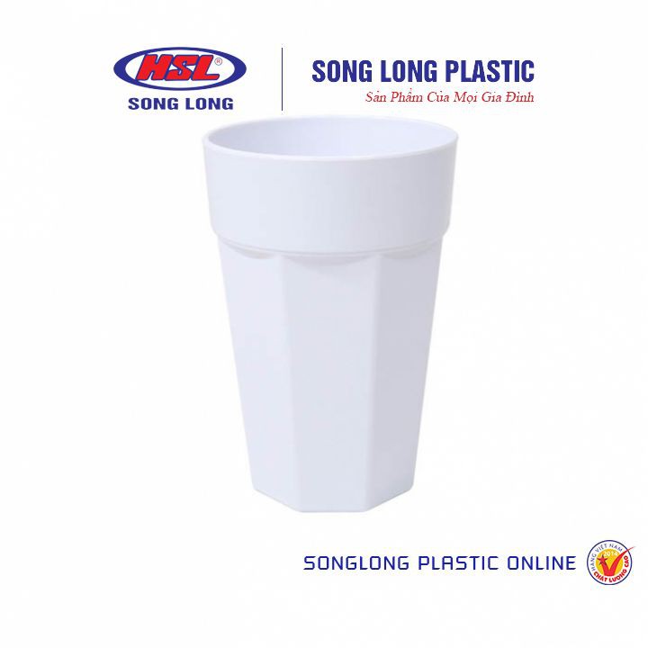 Combo 10 chiếc cốc 8 cạnh - Nhựa Song Long