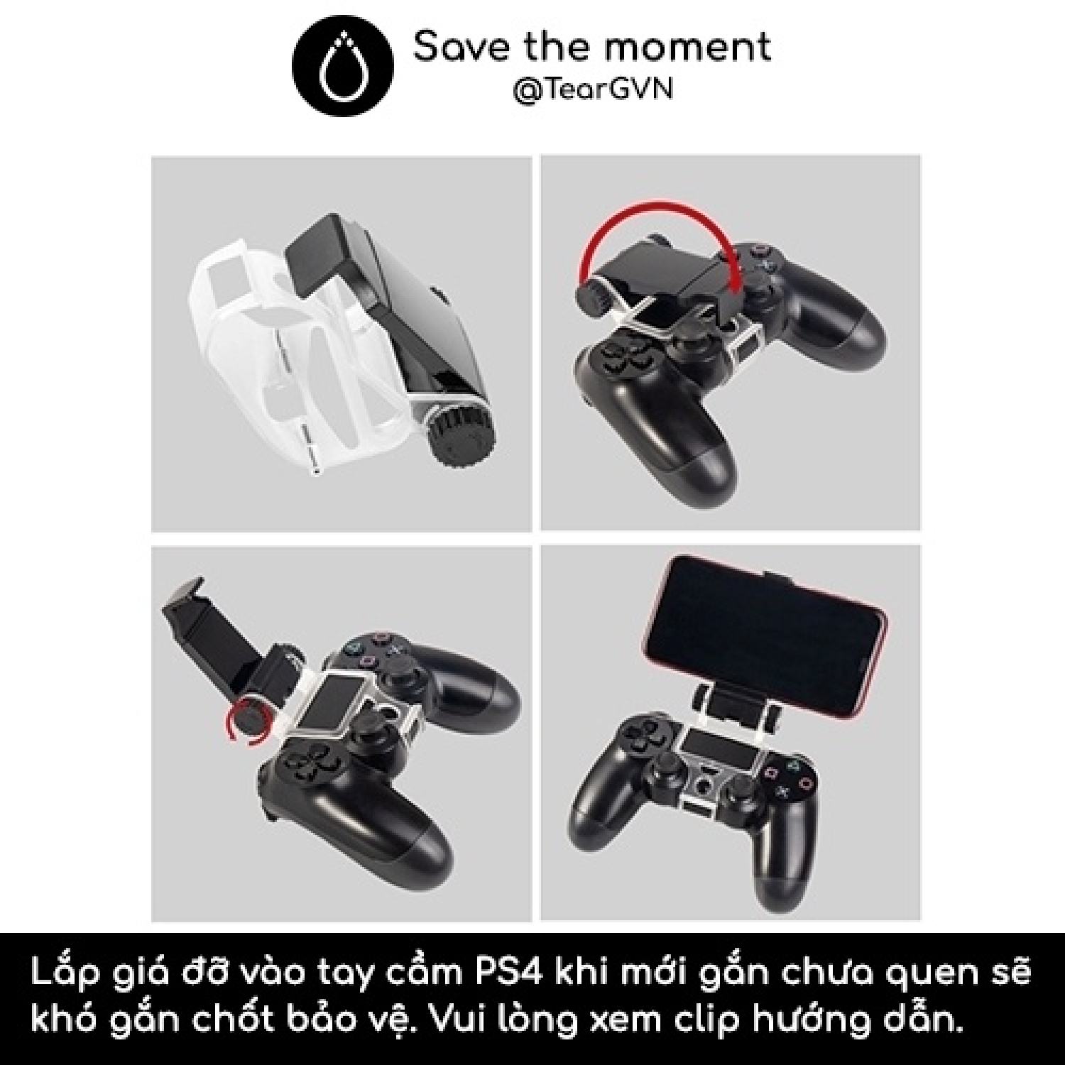 Giá giữ tay cầm PS4 DOBE cho điện thoại