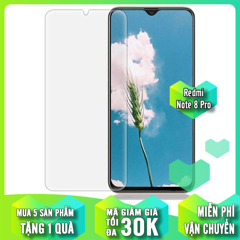 Kính cường lực cho Xiaomi Redmi Note 8 Pro - Trong Suốt