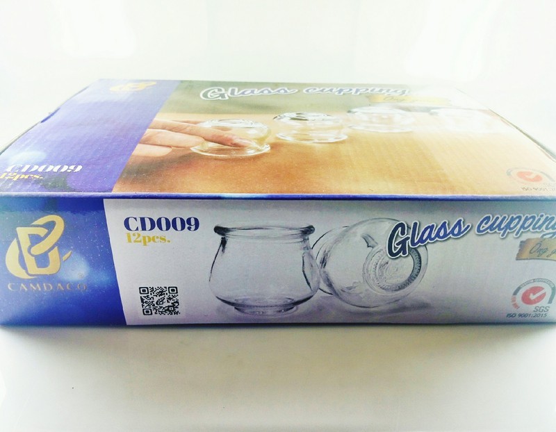 Cốc giác hơi thủy tinh (bộ 12 cốc) - giác hơi dùng lửa CAMDACO