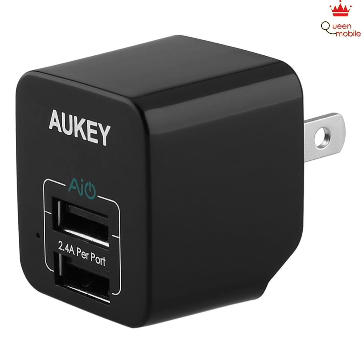 [HCM]Adapter Sạc 2 Cổng 12W Aukey PA-U32