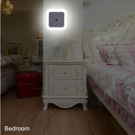 đèn led phòng ngủ Đèn Tường đèn ngủ cảm ứng Tự động bật / tắt Đèn cảm biến ánh sáng Nhà thông minh Tiết kiệm năng lượng Hoa Kỳ cắm 220V 0,5W