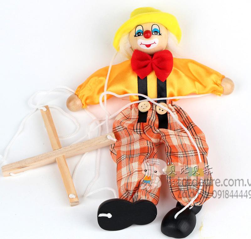 Con rối gỗ chú hề - Đồ chơi gỗ
