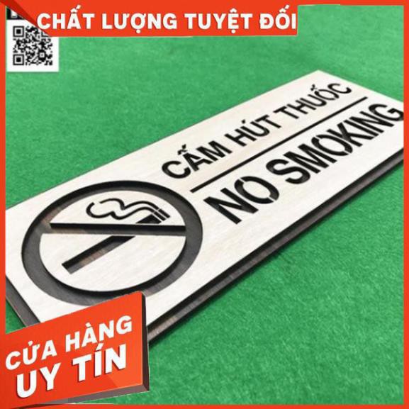 Bảng Gỗ Cấm Hút Thuốc