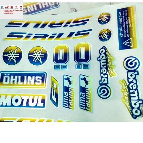 Sirius bộ tem màu titan màu crom bóng