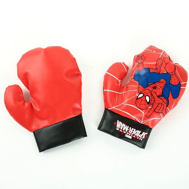 bộ đồ chơi đấm boxing hình người nhện spiderman kèm 2 găng tay làm bằng chất liệu da mềm và bông gòn an toàn cho bé khi chơi ( size trung ) - liclac 6
