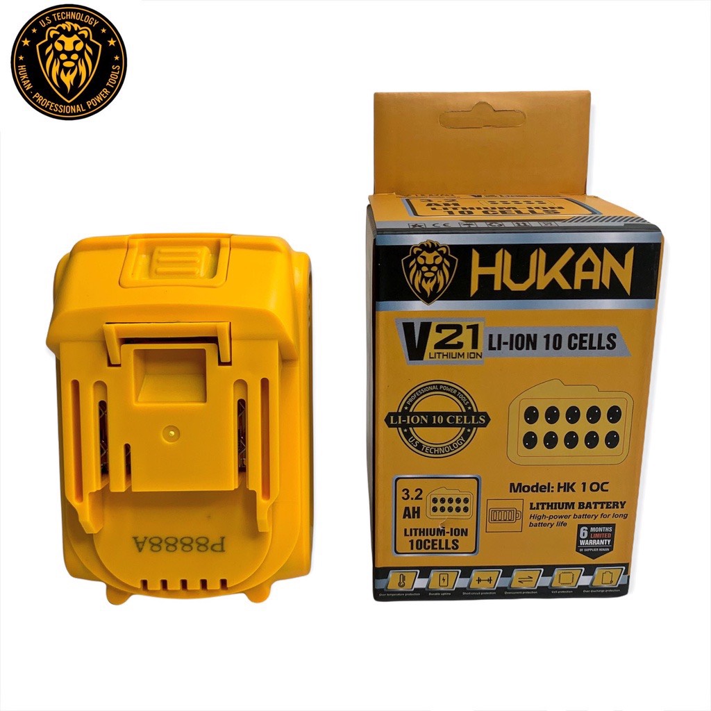 Pin Máy Khoan Máy Siết Bulong Hukan 15cell, 10cell