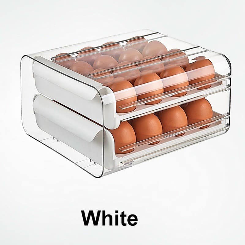 Hộp đựng trứng 2 tầng 32 quả cao cấp, Hộp đựng trứng tủ lạnh, hộp đựng trứng 2 tầng, hộp đựng trứng gà, khay đựng trứng 32 quả, khay đựng trứng trong tủ lạnh