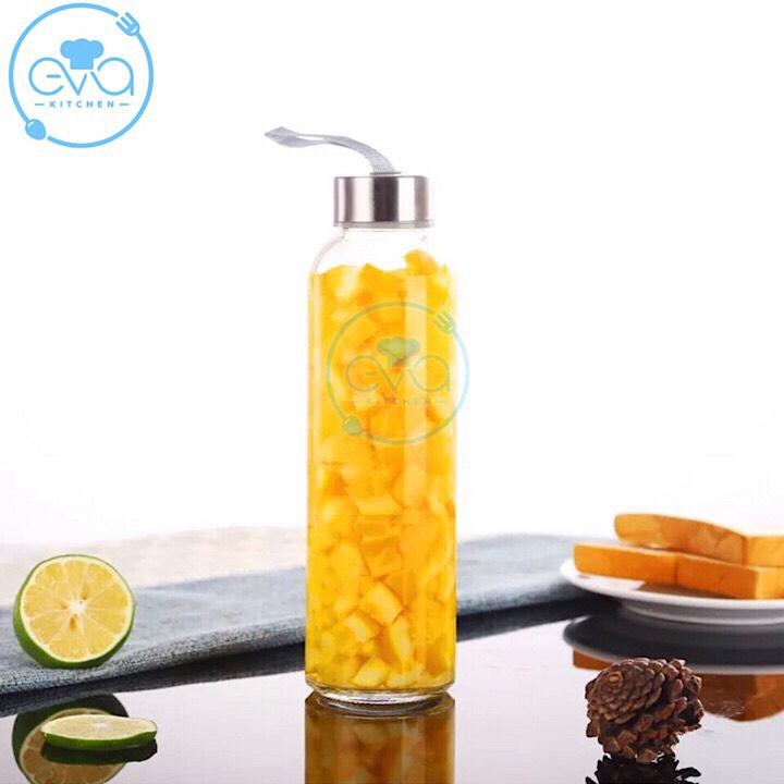 [HCM]Bình Đựng Nước Thủy Tinh Có Dây Xách 300 Ml
