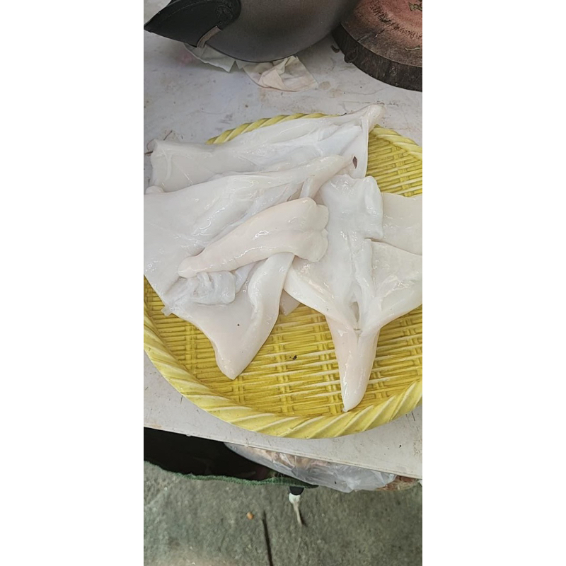 Đuôi mực ống đại dương bự chà bá Bịch 1kg net 9  (giao tphcm)