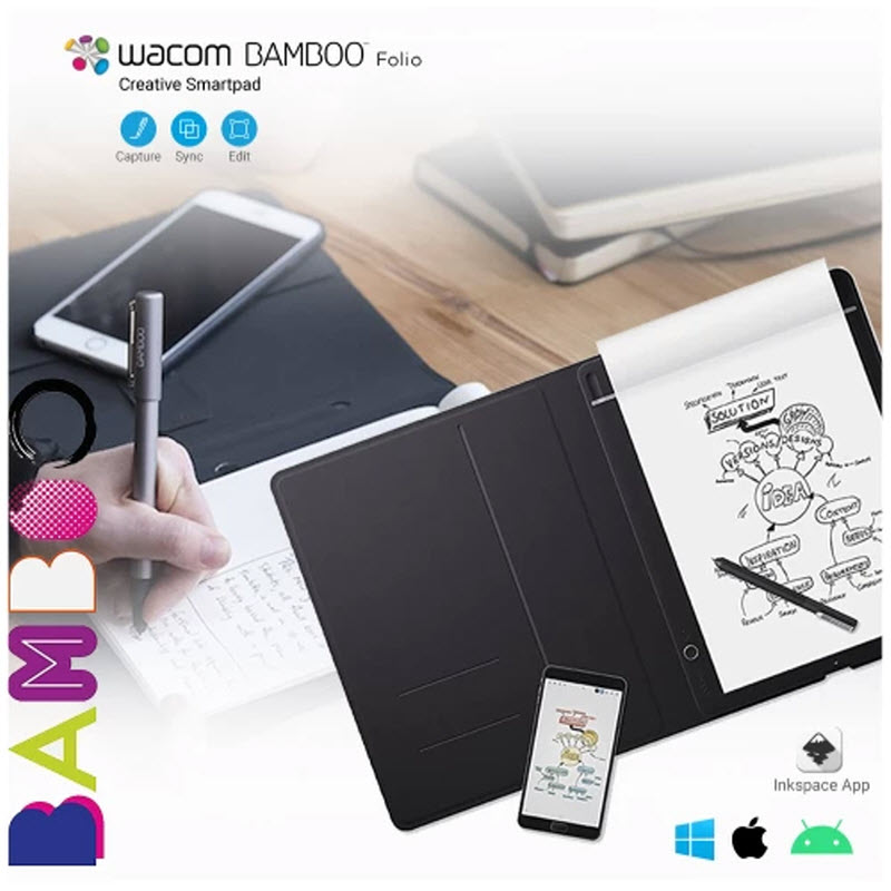 [FreeshipMAX] SỔ GHI CHÚ ĐIỆN TỬ WACOM BAMBOO FOLIO - (SMALL ; LARGE) (CDS-810G , CDS-610G)