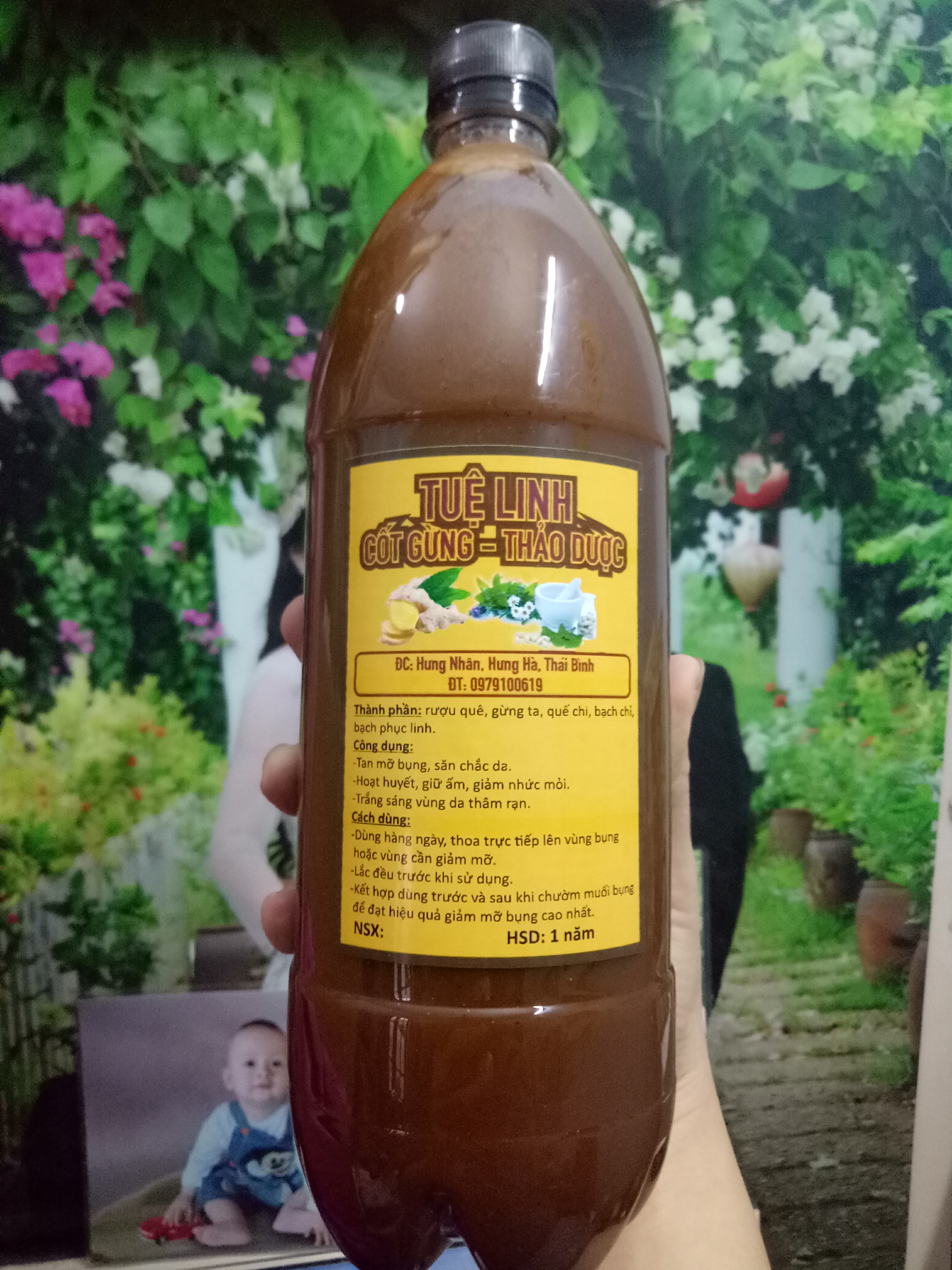 Cốt gừng thảo dược thoa body (gừng, quế, địa liền)