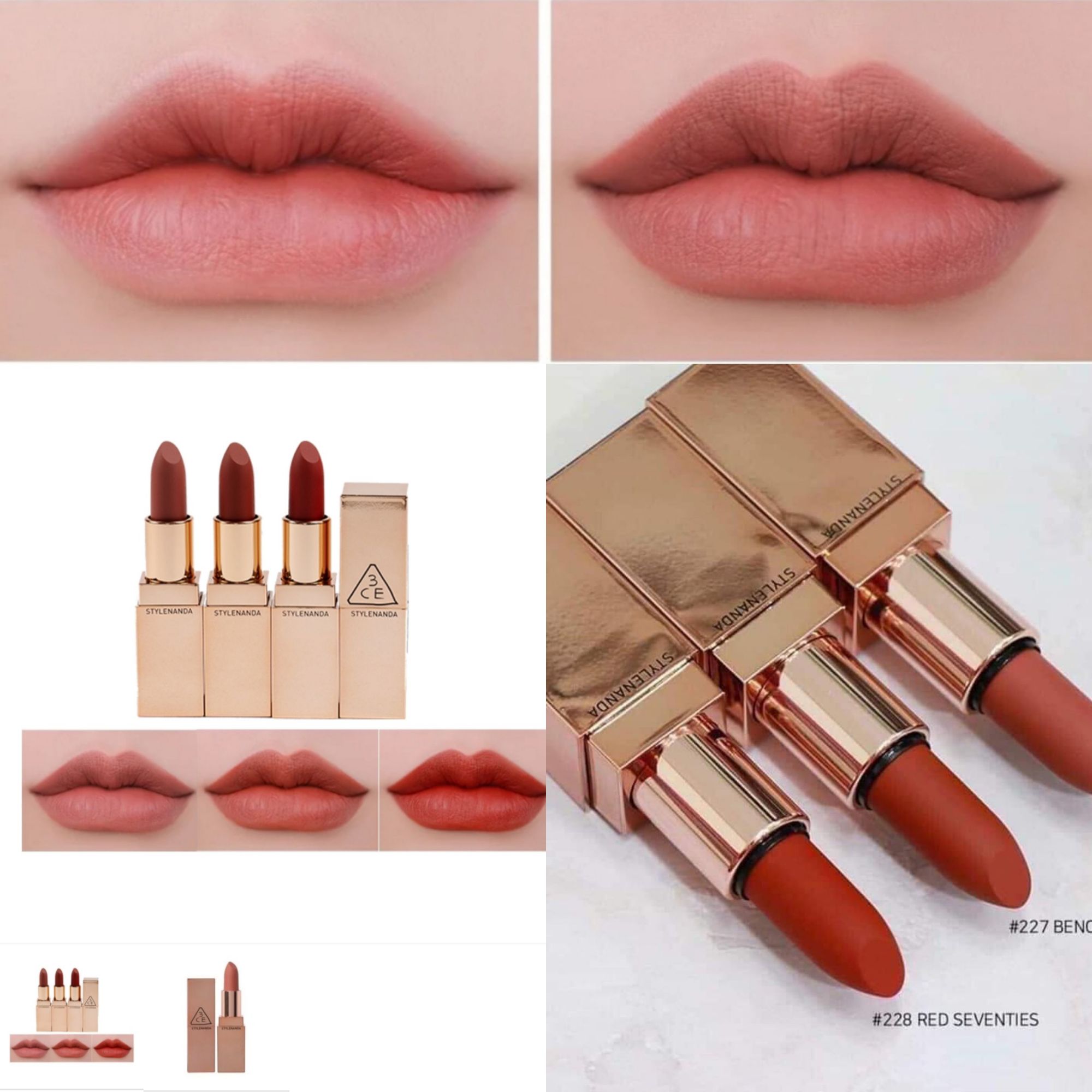Son Thỏi Lì 3.C.E Tone Cam Hồng Đất (Brunch Time #226) Mattle Lip Color