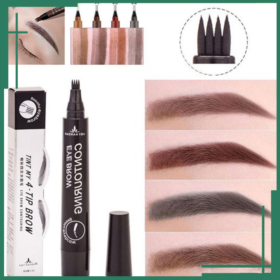 [free ship] Bút chì kẻ mày phẩy sợi 4D Suake chống trôi - chì mày phẩy đẹp Bút chì kẻ lông mày phẩy sợi thêu tự nhiên