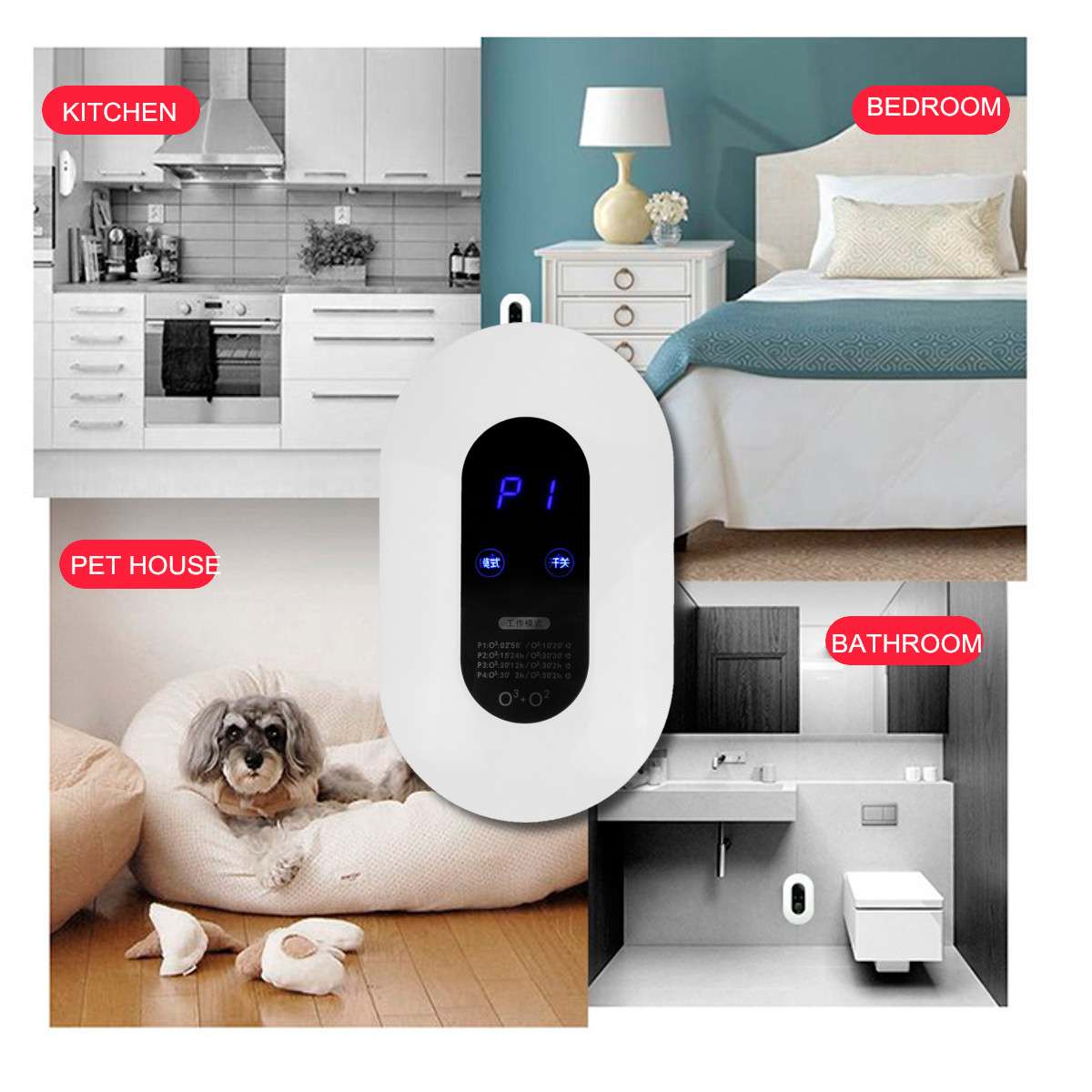 Máy lọc không khí Ozne khử mùi , khử trùng , cho phòng ngủ, nhà bếp, nhà vệ sinh