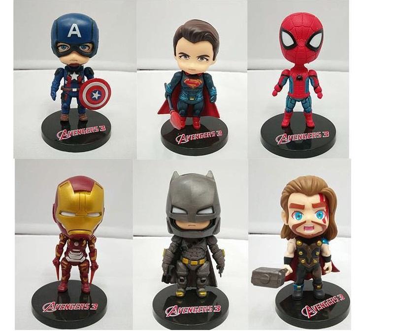 Mô Hình Nhân Vật Avenger Siêu Anh Hùng Chibi( Cả 6 Em )