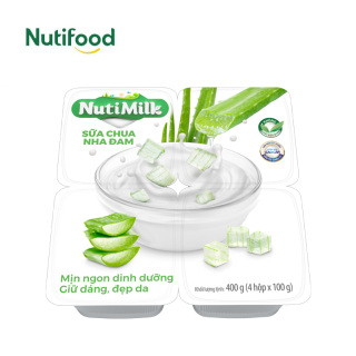 NutiMilk Lốc 4 Hộp Sữa chua Nha Đam L4.NSCND - Thương Hiệu NUTIFOOD thumbnail