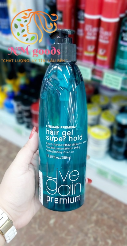 Gel Livegain Premium Hair Gel ( Super Hold - Cứng) nhập khẩu