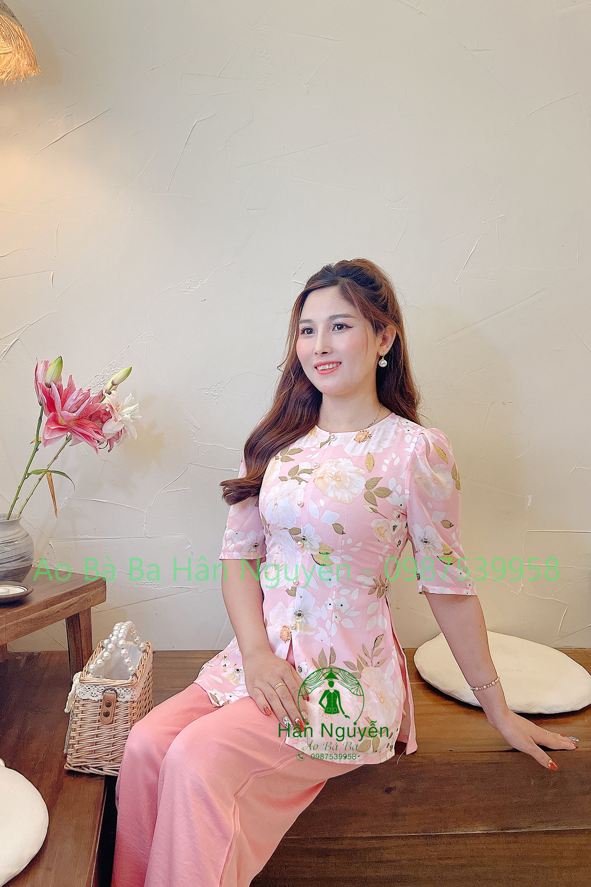 ÁO BÀ BA VOAN CỔ TRÒN