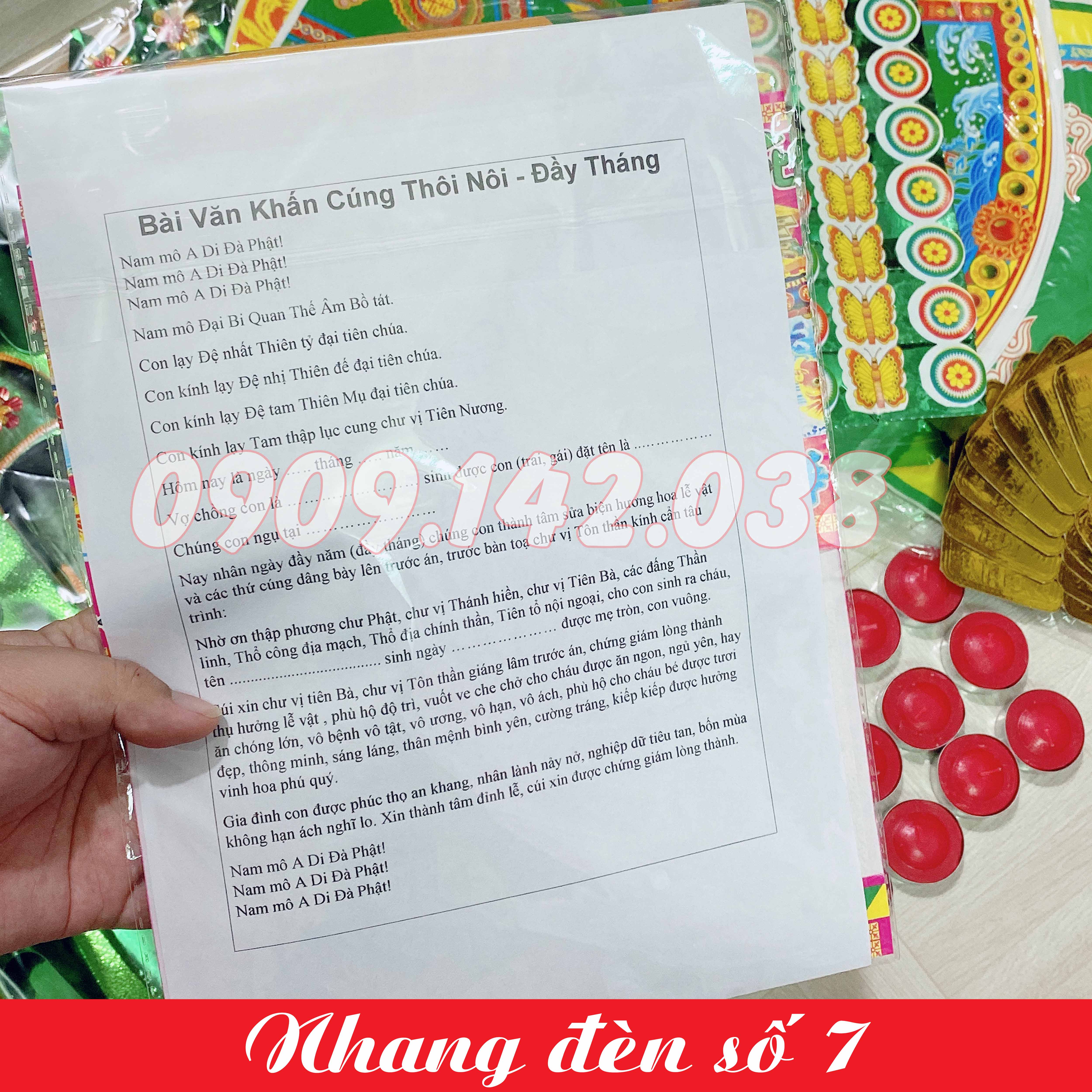 Bộ giấy áo cúng thôi nôi - đầy tháng (Bộ Cúng Mụ)