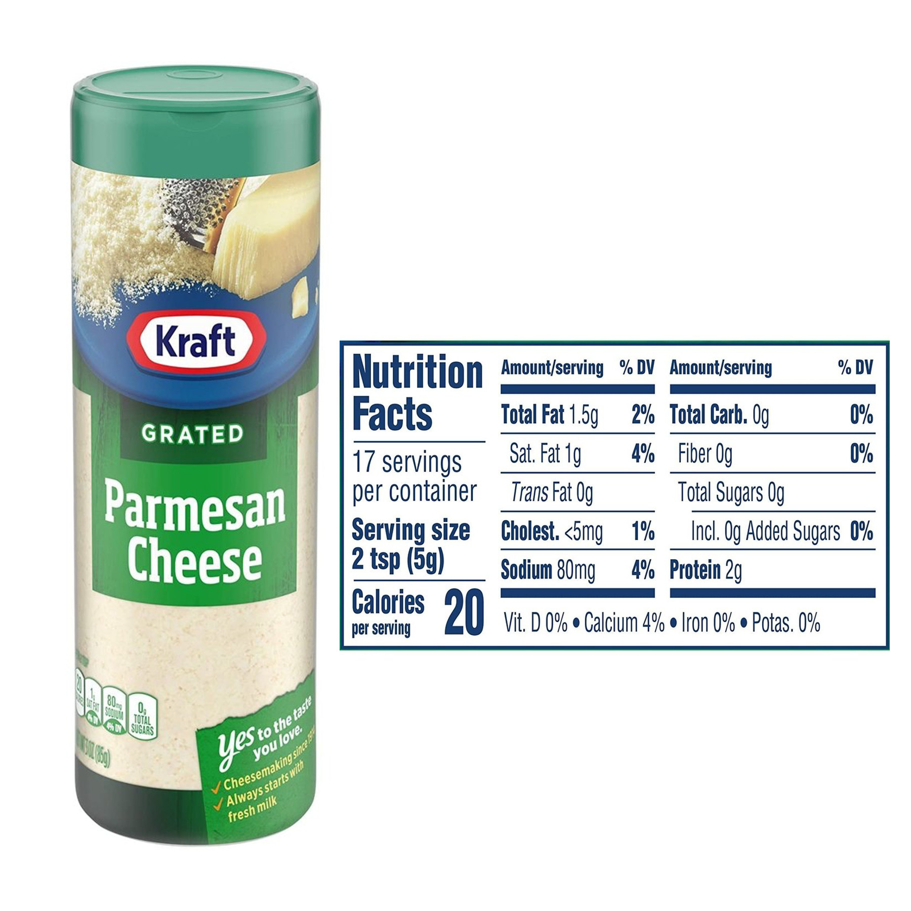 Phomai rắc Kraft Parmesan Cheese ( có 2 size Hũ ) - 680gram và 85gram