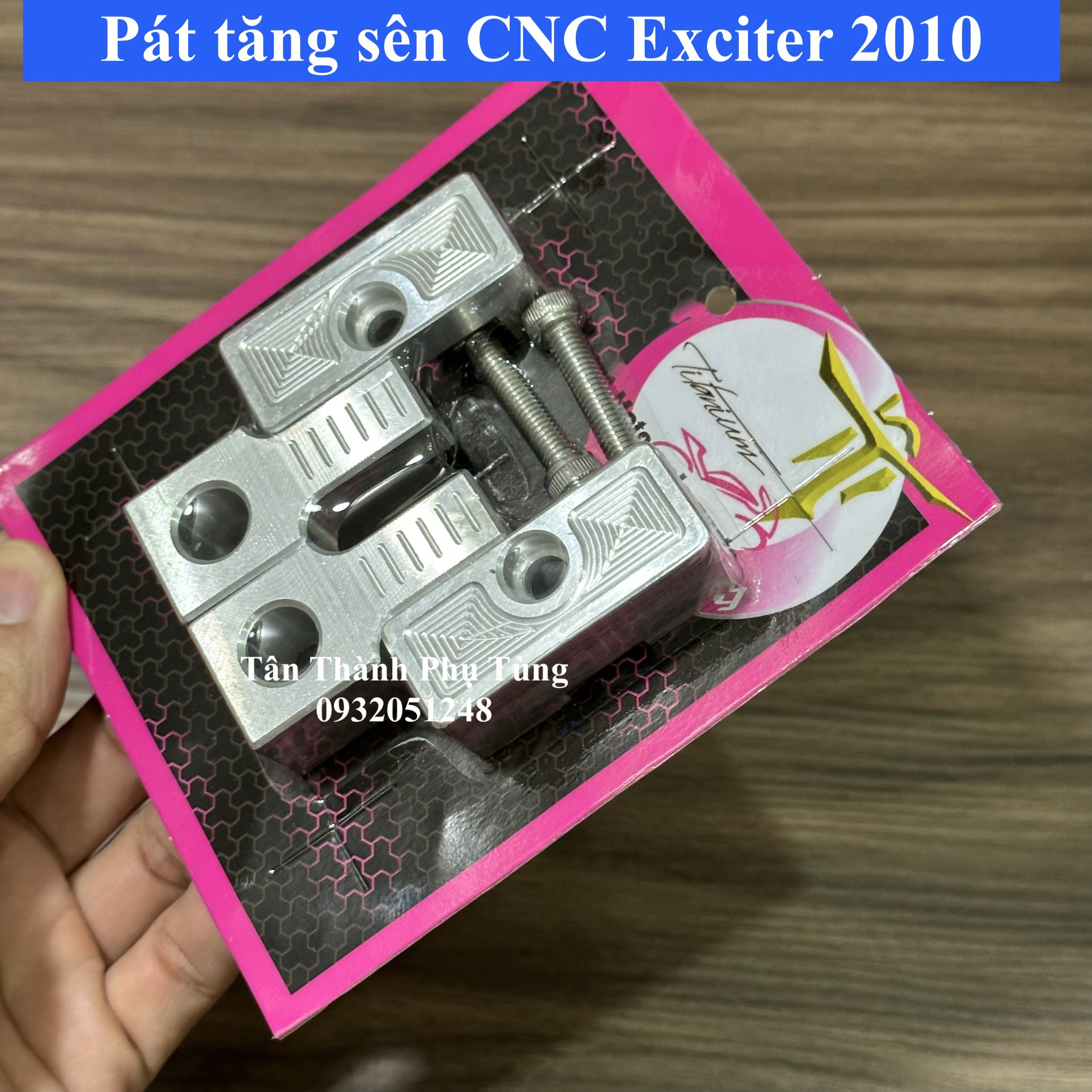 Pát tăng sên âm Exciter 2010 nhôm CNC MS2