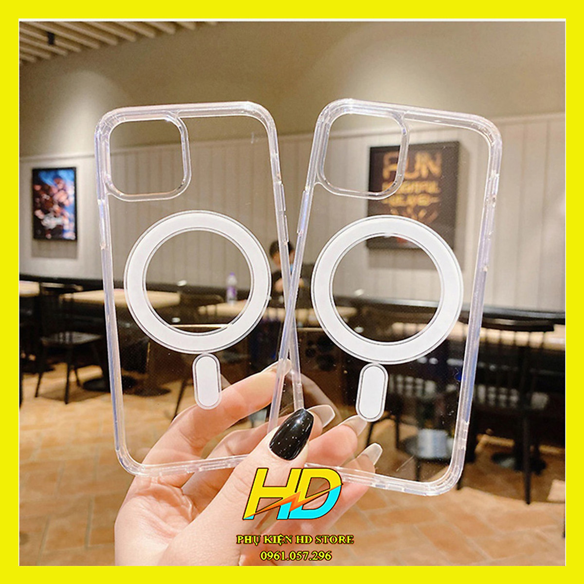 Ốp lưng trong suốt hỗ trợ sạc không dây cho iphone 14 pro max, 14 pro, 14 plus, 14, 13, 13 pro, 13 pro max chính hãng wiwu viền dẻo chống sốc, không ố màu
