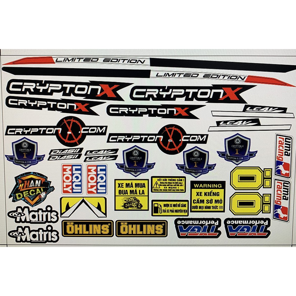 Tem exciter 2010 crypton X đen