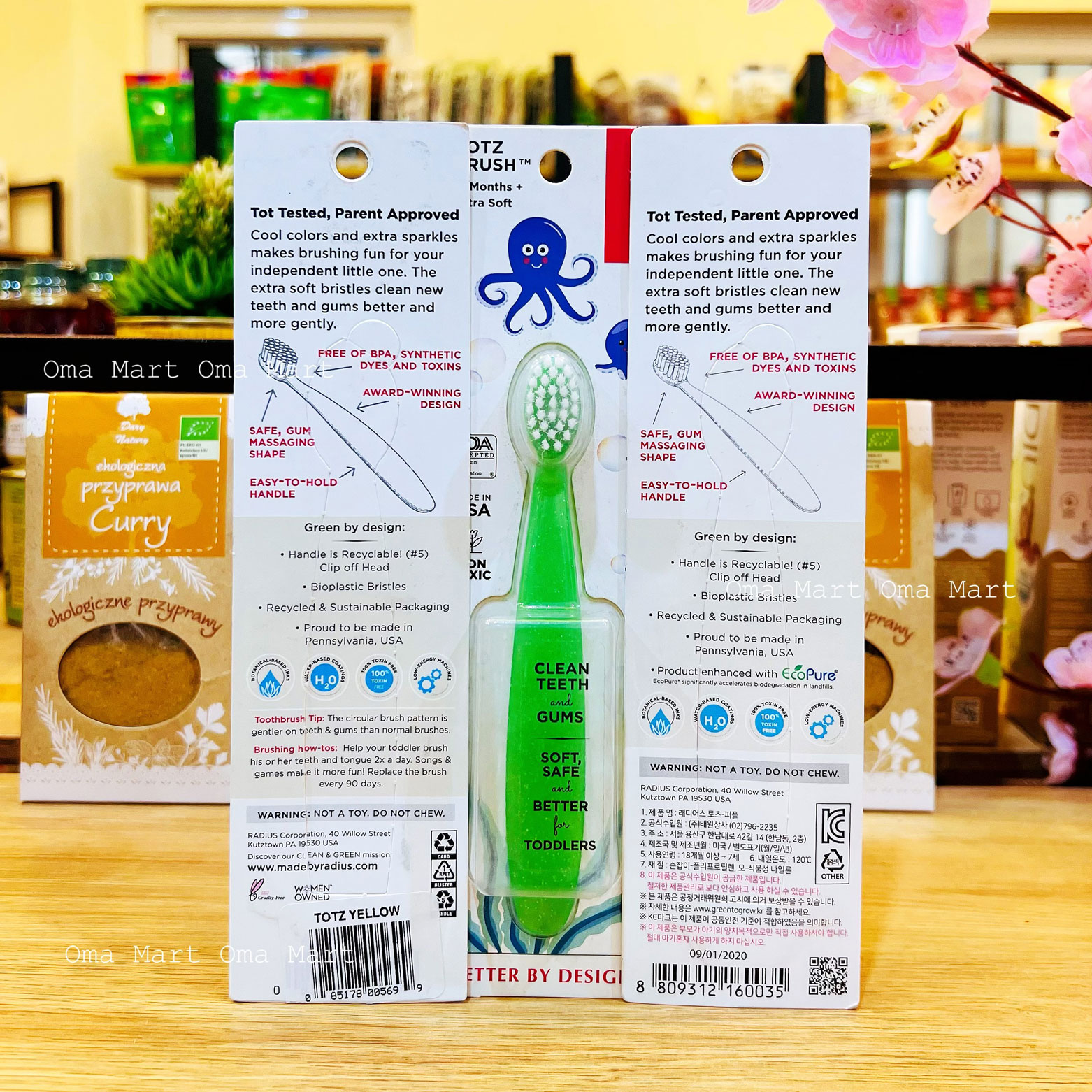 Toothbrush for baby organic radius-American (6m - 18m - 36m)