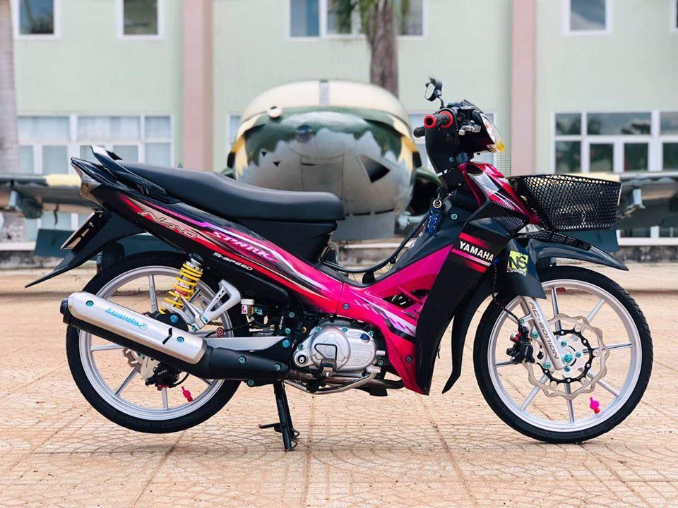 Tem trùm xe sirius hồng đen spark nano - Làm tem dán xe máy theo yêu cầu - tem trùm xe sirius rẻ và đẹp